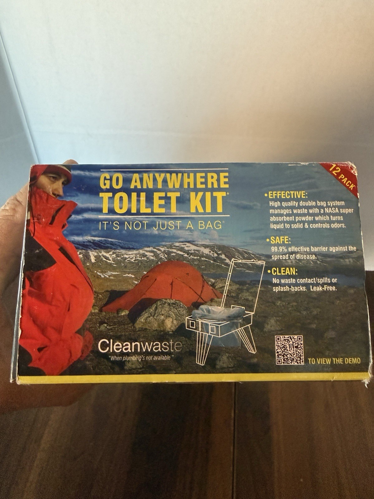 Cleanwaste GO Anywhere Toilet Waste Kits-12/Pack CASE NEW