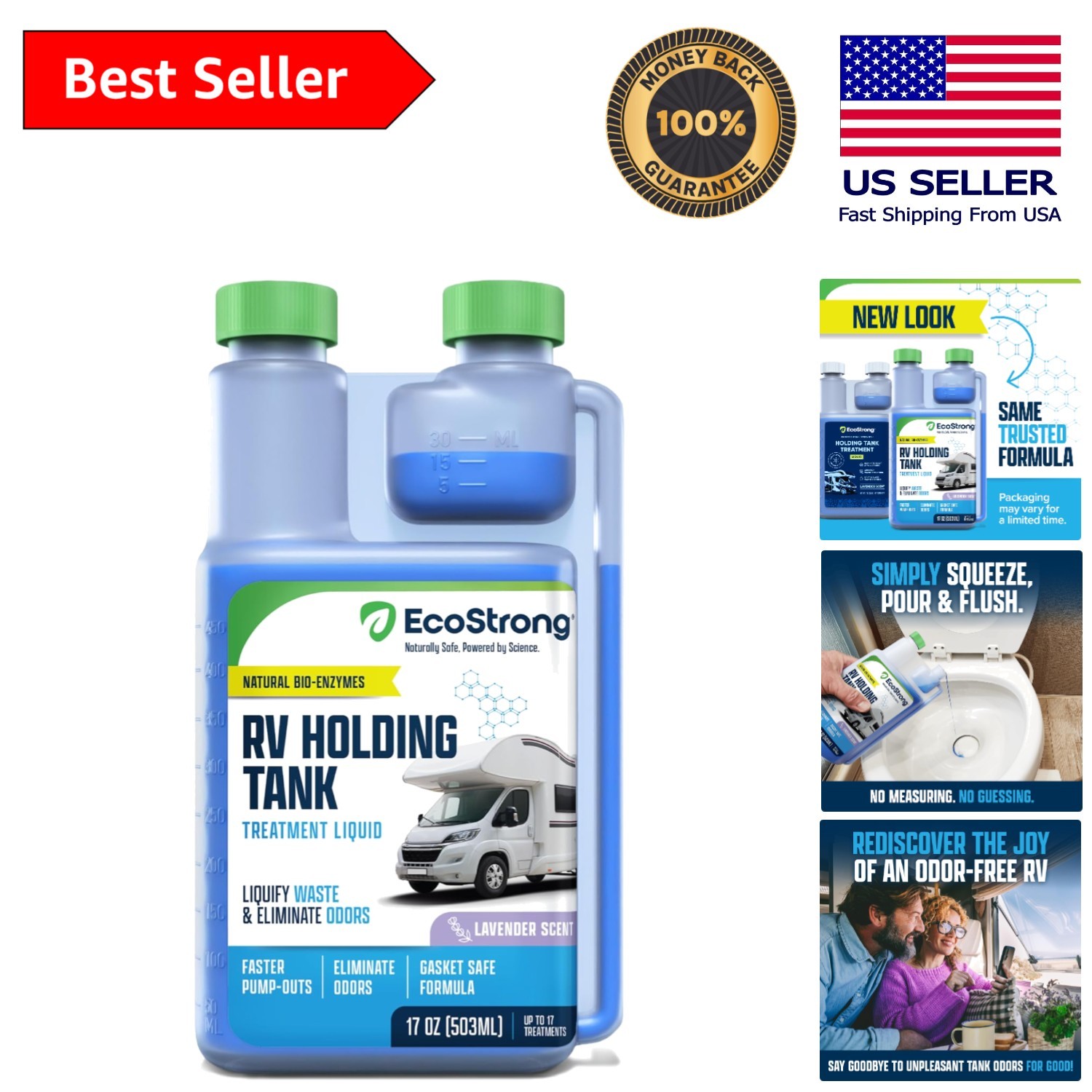 Triple Action RV Black Tank Treatment – Safe, Non-Toxic Cleaner & Digestor