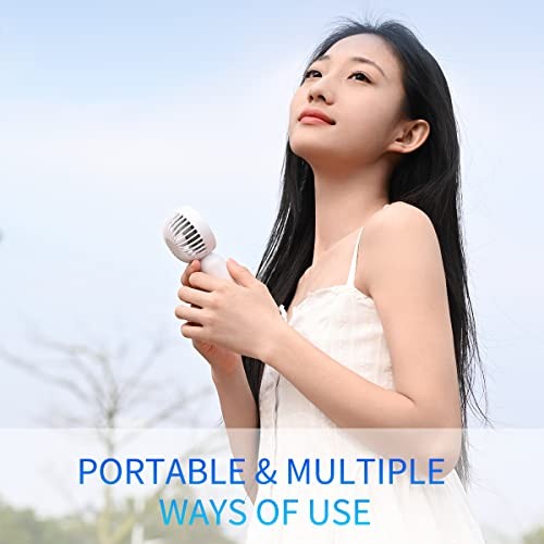 Mini Portable Fan 2 Pack, Cute Handheld Fan Battery Operated Black & Pink