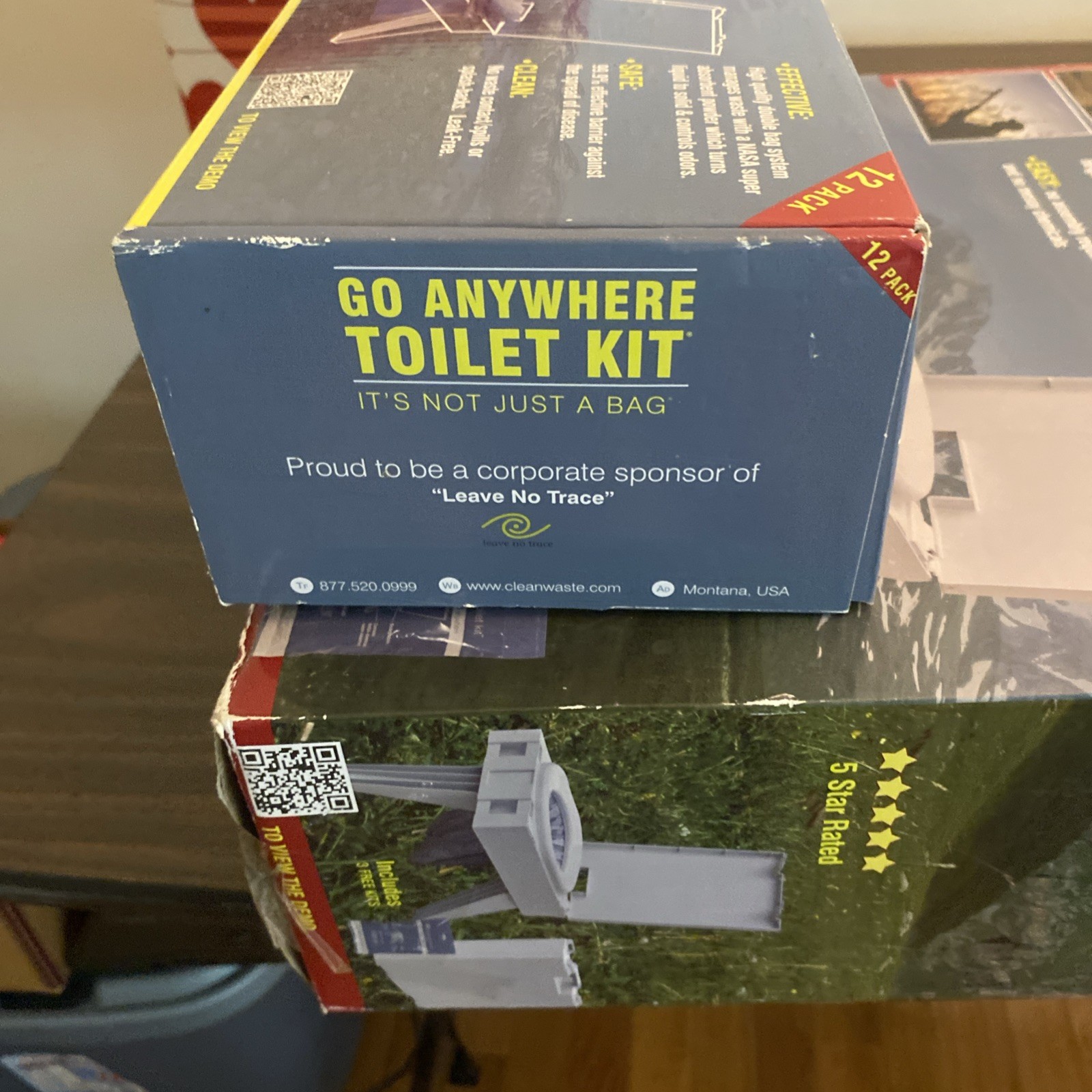 NEW Cleanwaste Go Anywhere Portable Toilet, Includes 3 Kits Plus Extra 12 Pk