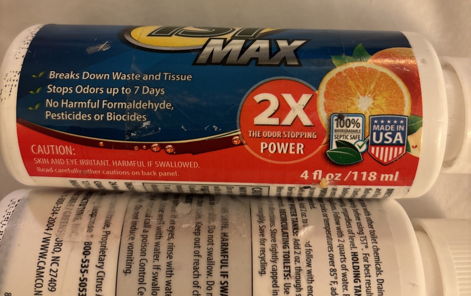 Camco TST MAX RV & Camper Toilet Treatment Singles, Pack of 6 Single Use Citrus