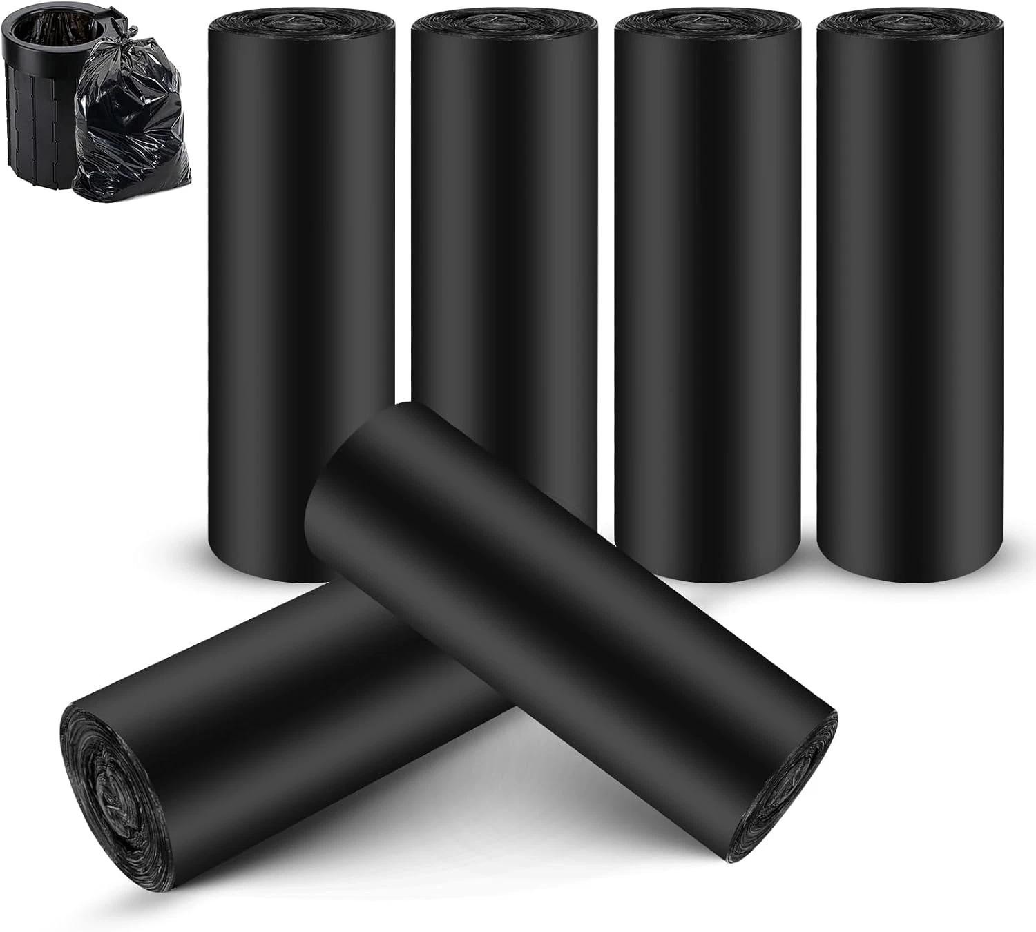 120 Pack Camping Toilet Bags 30l Heavy Duty Portable Waste Liners Black