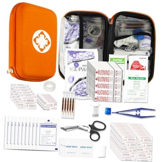 Small-Waterproof Car First-Aid Kit Emergency-Kit – Orange Orange-277Pcs