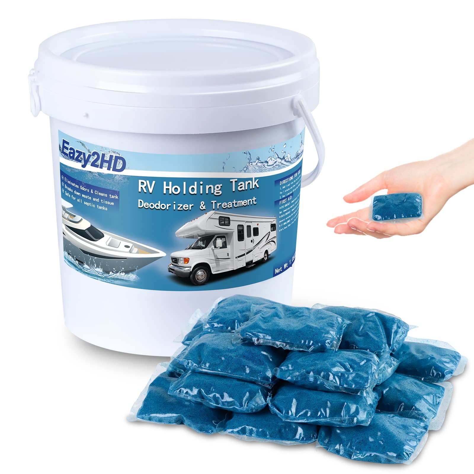 RV Treatment Holding Tank Deodorizer for RV Black Tank Chemicals Breaking Dow…