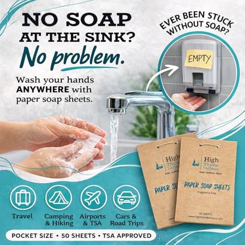 Travel Soap Sheets (150 Count, 3 Pack) – Portable Paper 50 Count (Pack of 3)