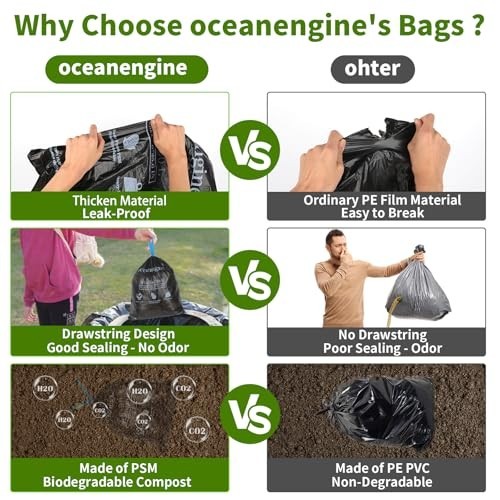 Portable Toilet Bags 8 Gallon Poo Gel Set Camping Waste Bags Compostable