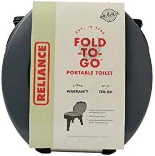 FOLD-TO-GO Camping Toilet with 250 lb Capacity