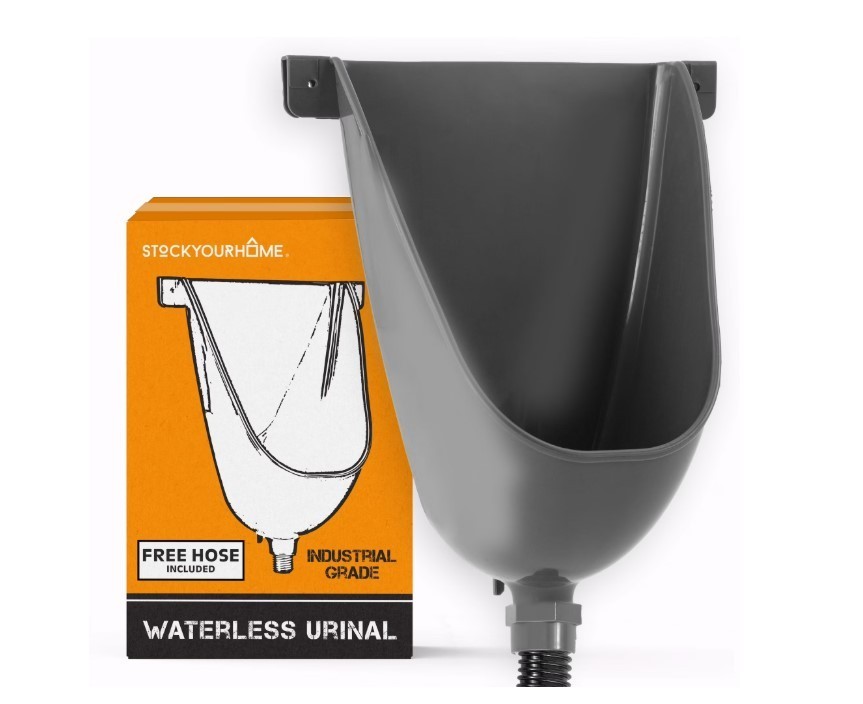 Waterless Urinal for Men (Gray), Plastic Urinals for Men’S Garage, Shed