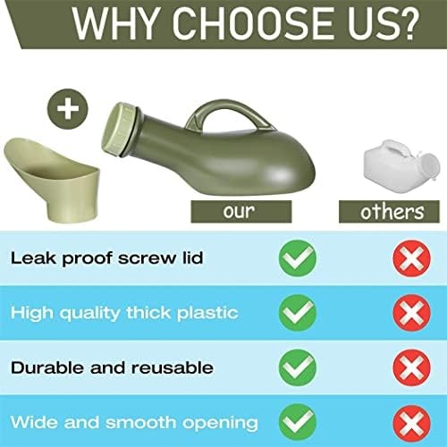 Urinal Travel Toilet Urinal Bottles with Funnel Pee Bottle Urinals Unisex Portab