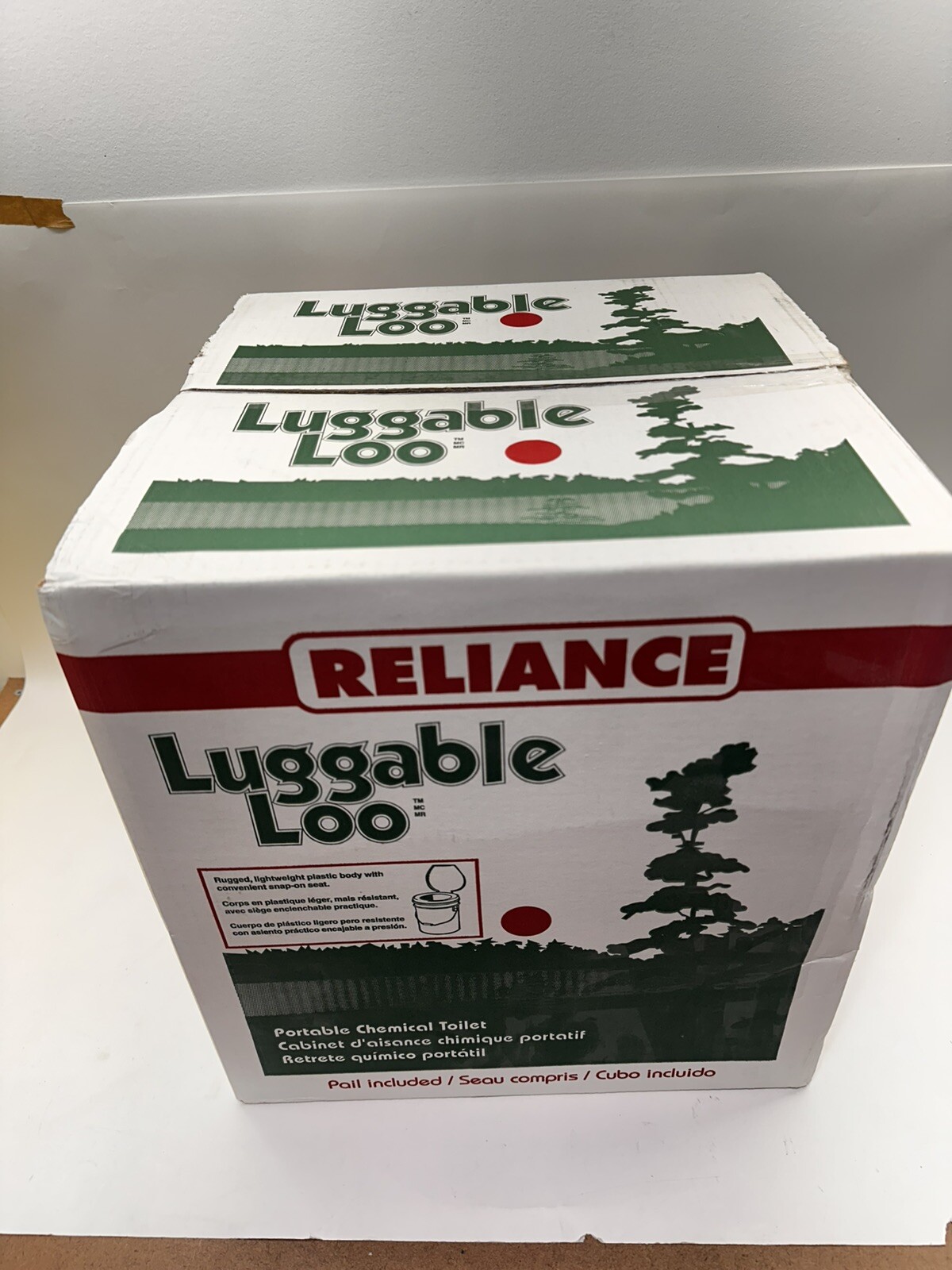 Reliance Luggable Loo Potty Seat & Cover White – Brand New -portable Toilet