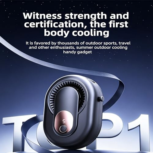 Rechargeable Portable Waist & Neck Fan with 5-Speed 14500RPM Turbo Airflow |