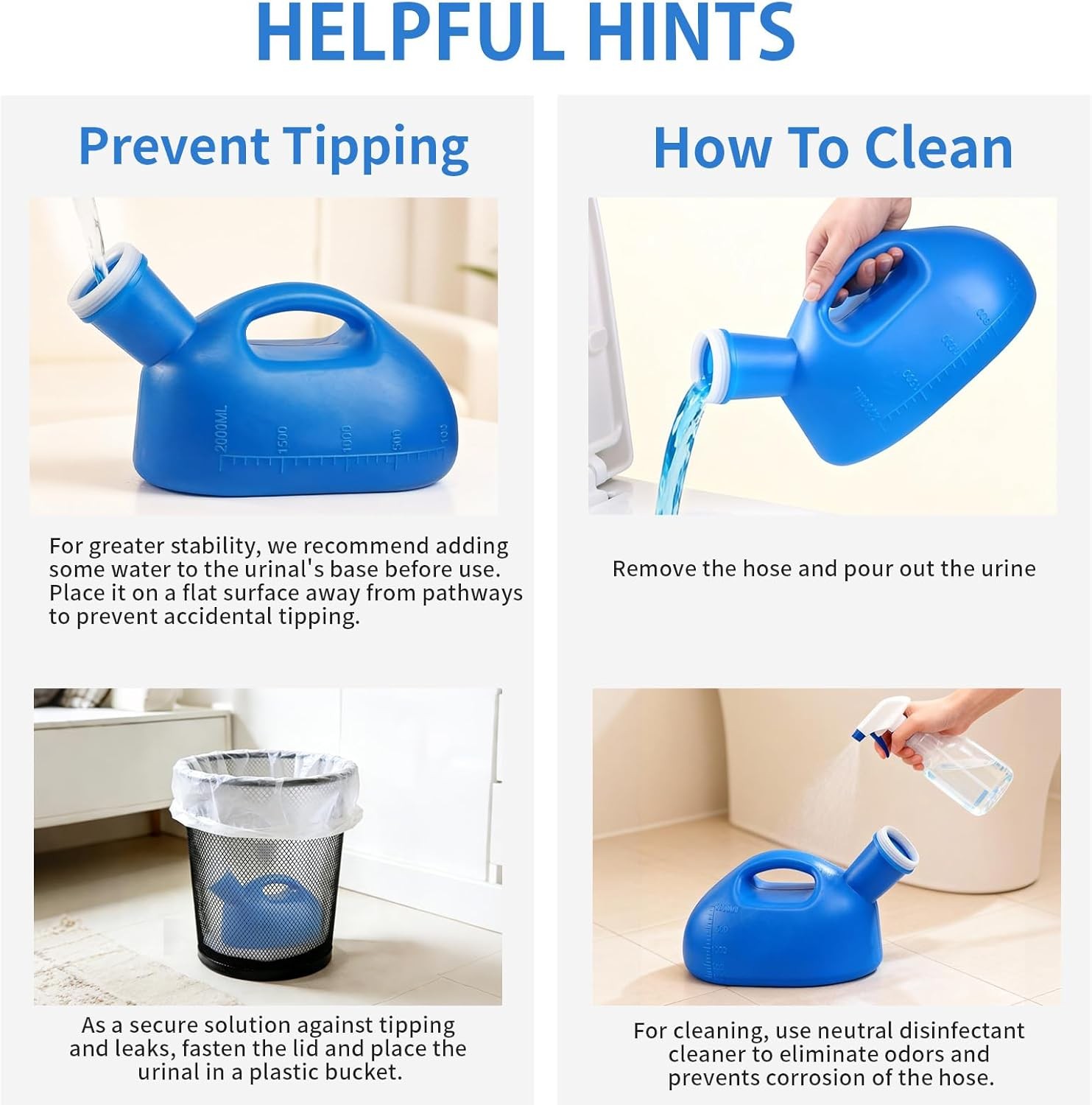 ONEDONE Urinals for Men – Portable Urinal for Men Spill Proof Nighttime Men’s Ur