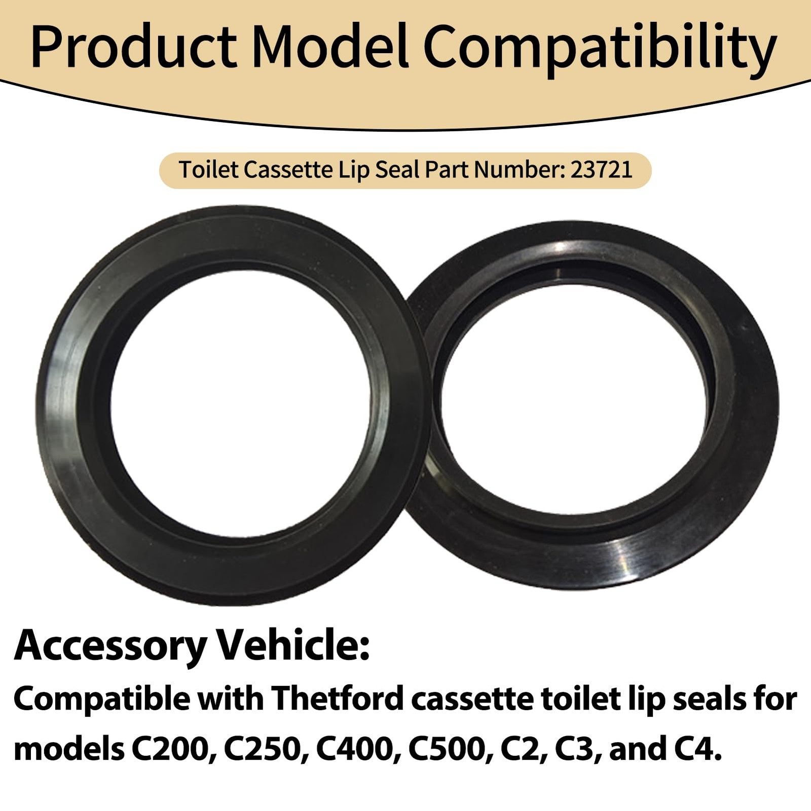 23721 for Thetford Cassette Lip Seal 110mm Compatible with C200 C250 C40…