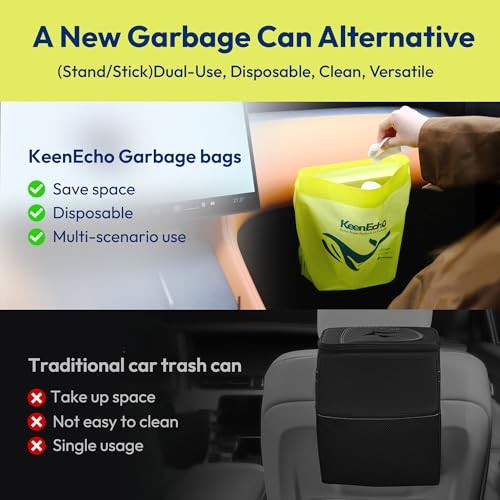 Yellow Disposable Car Garbage Bin Bags – 20 Count – Pack of 1