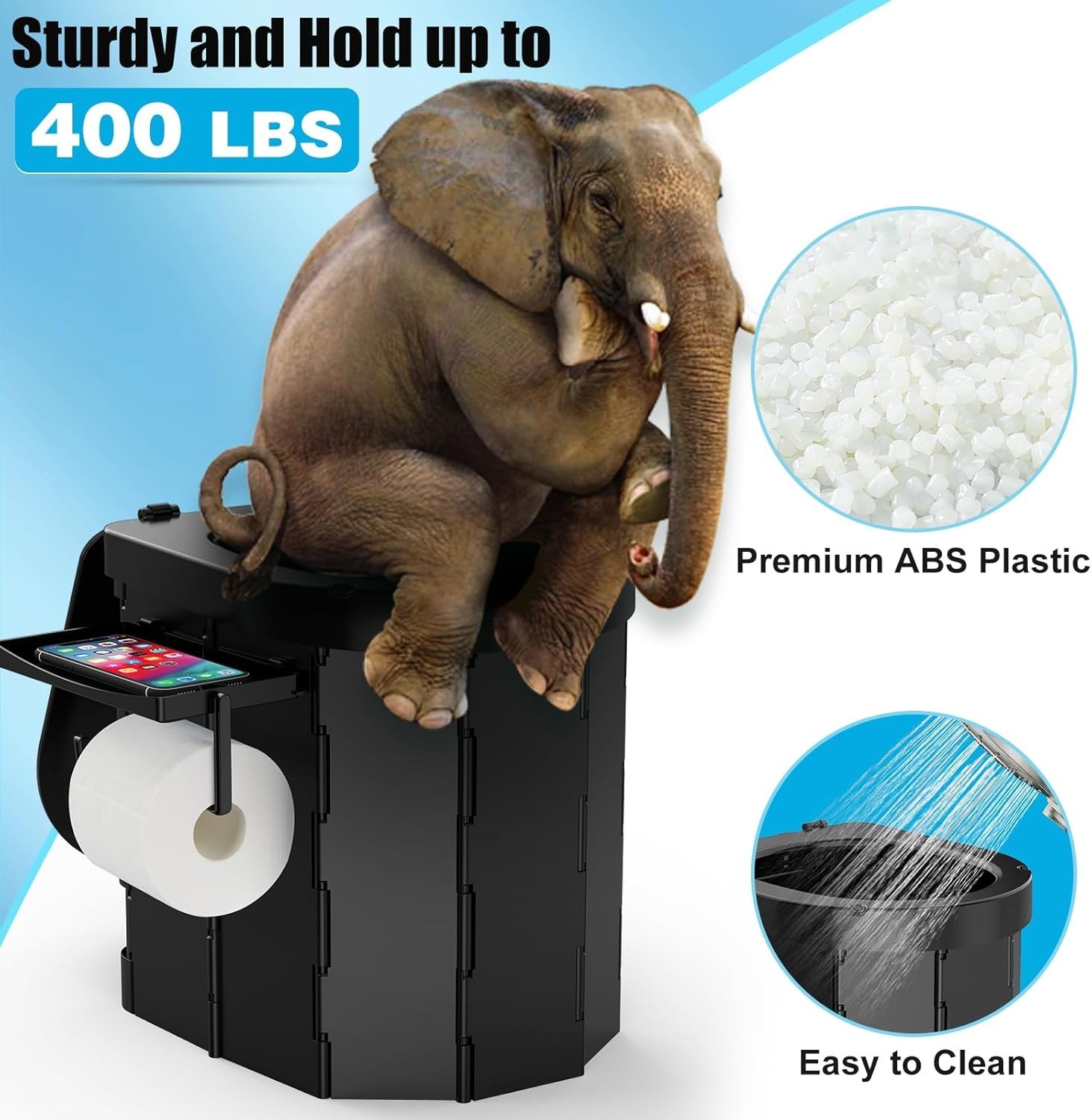 Portable Toilet 5 Gallon 20L Flush porta-potty Outdoor Indoor Travel Camping