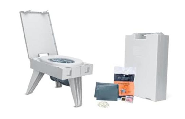 GO Anywhere Portable Folding Toilet – Plus Bonus Original Wag Bag Kit