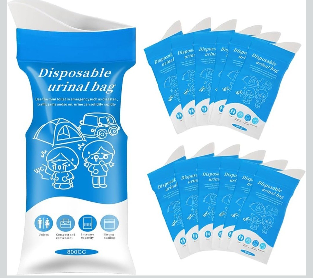 Disposable Urine Bag, 24 PCS 800ML for Travel, Emergency Portable Pee, Unisex