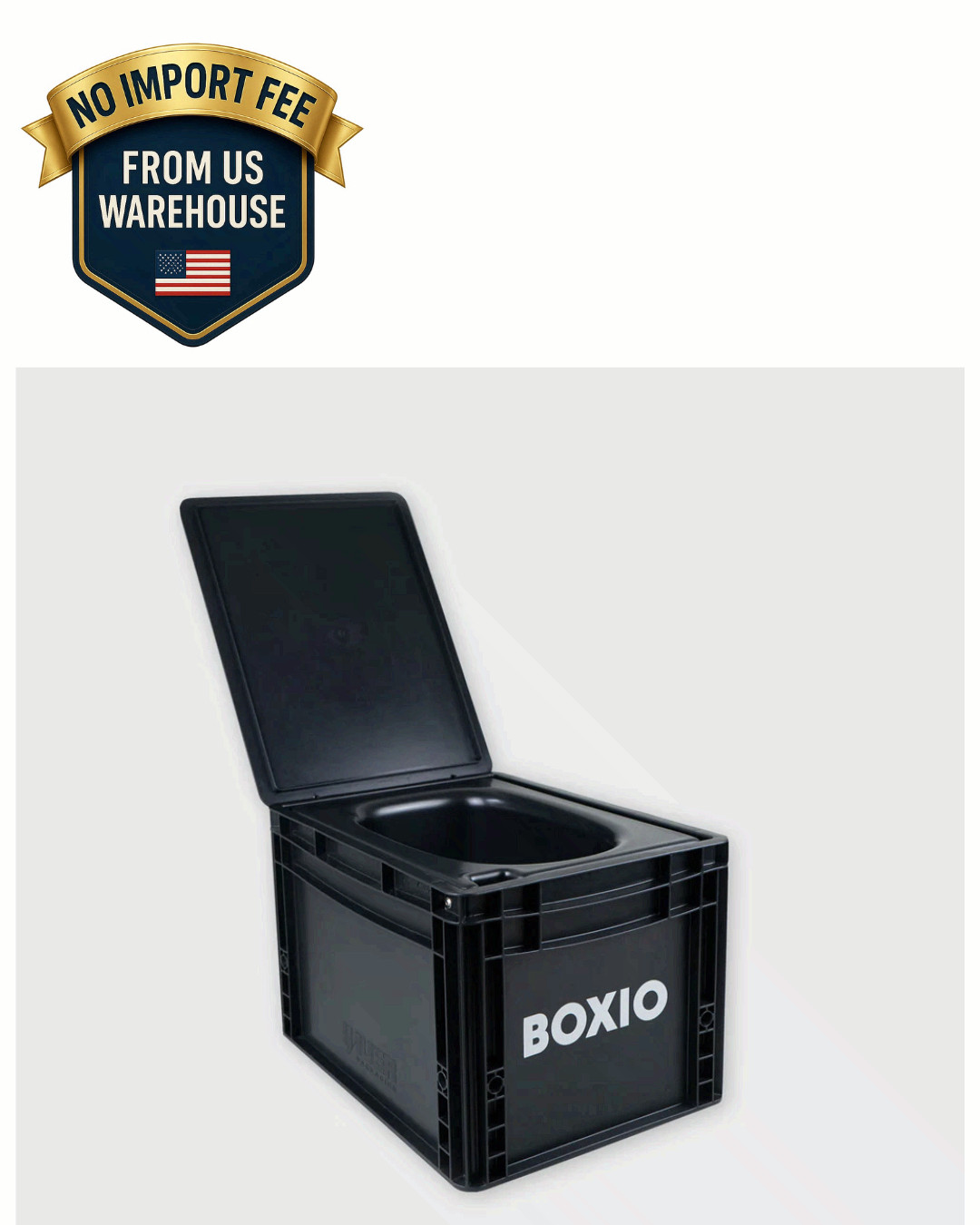 BOXI0 Urine Separating Toilet Compact Camping Eurobox Composting Complete Set