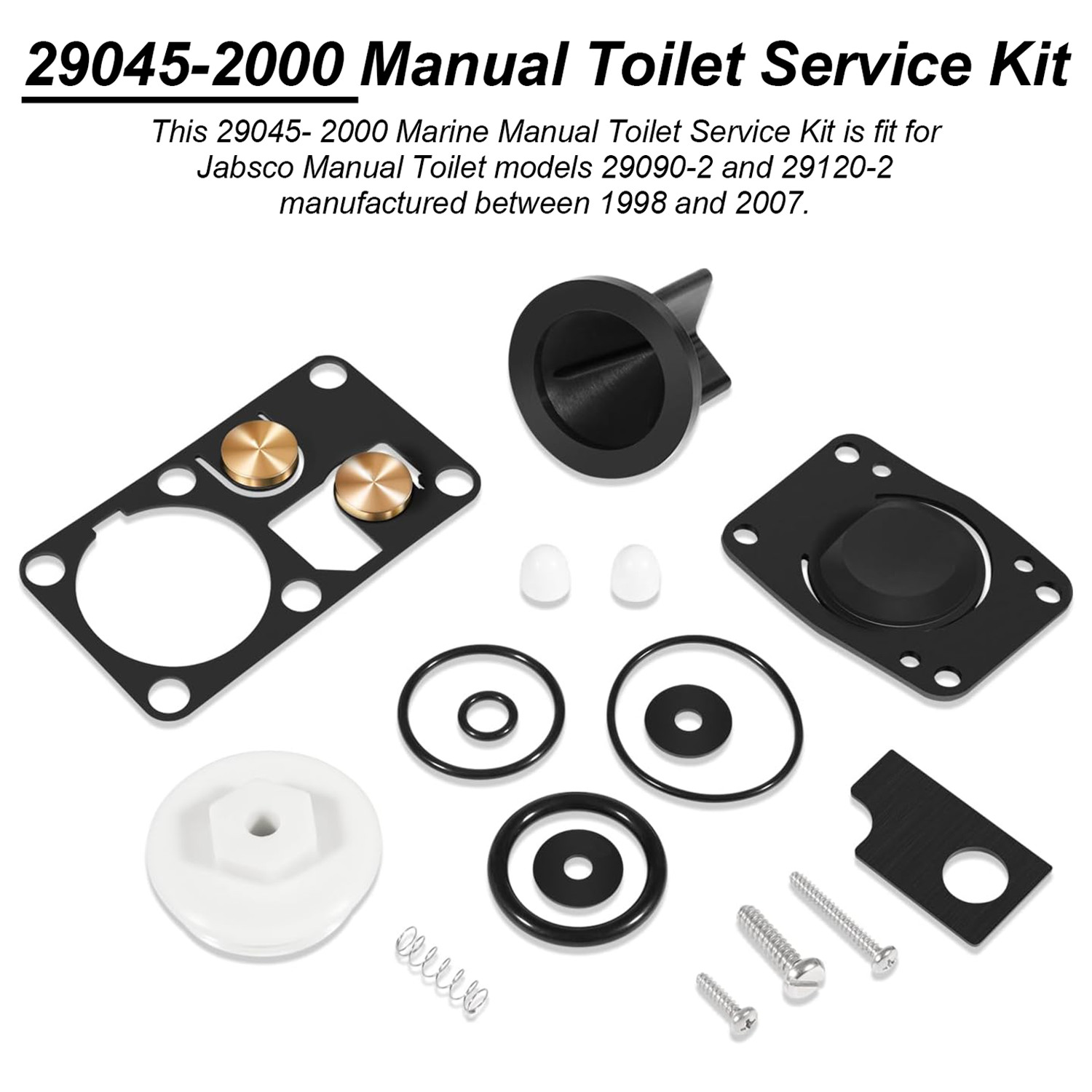 for Jabsco 29045-2000 Marine Manual Toilet Service Kit Fit for Toilet 1998-2007