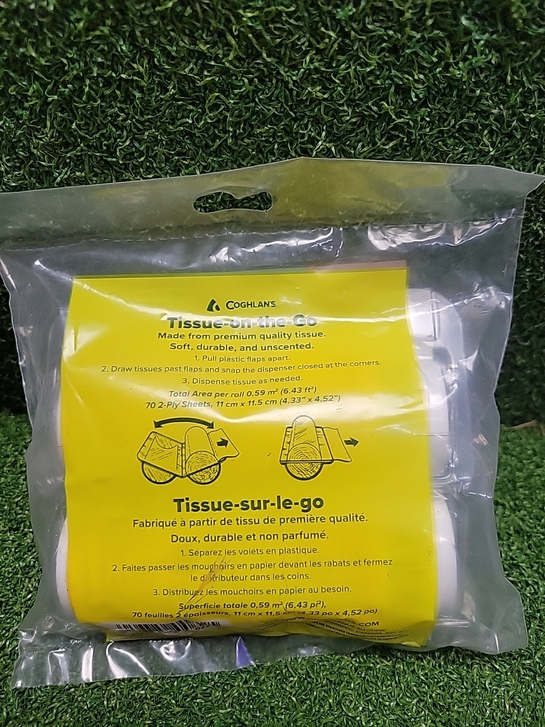 Coghlan’s Tissue On The Go With Plastic Dispensers 2-Rolls