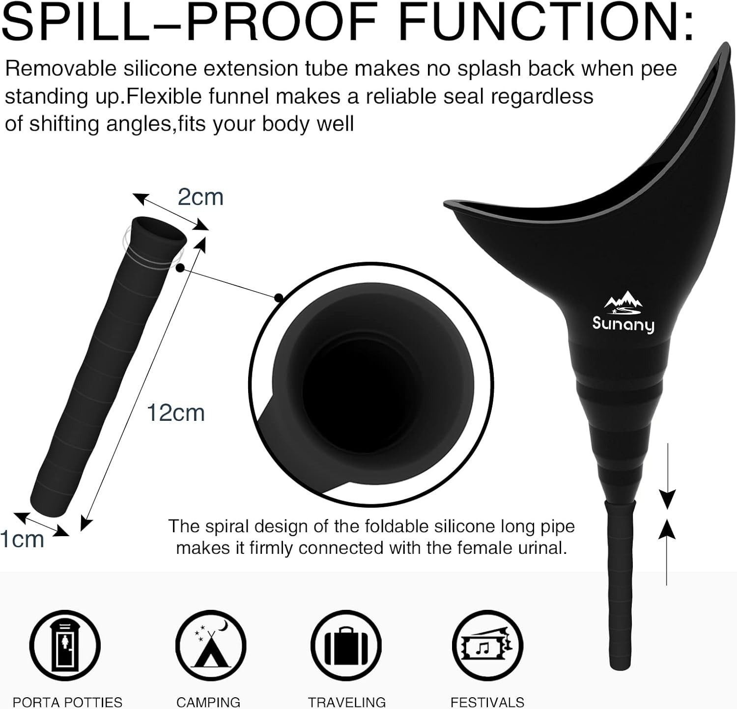 Ergonomic Women’s Pee Funnel – Reusable and Portable for Ultimate Convenience