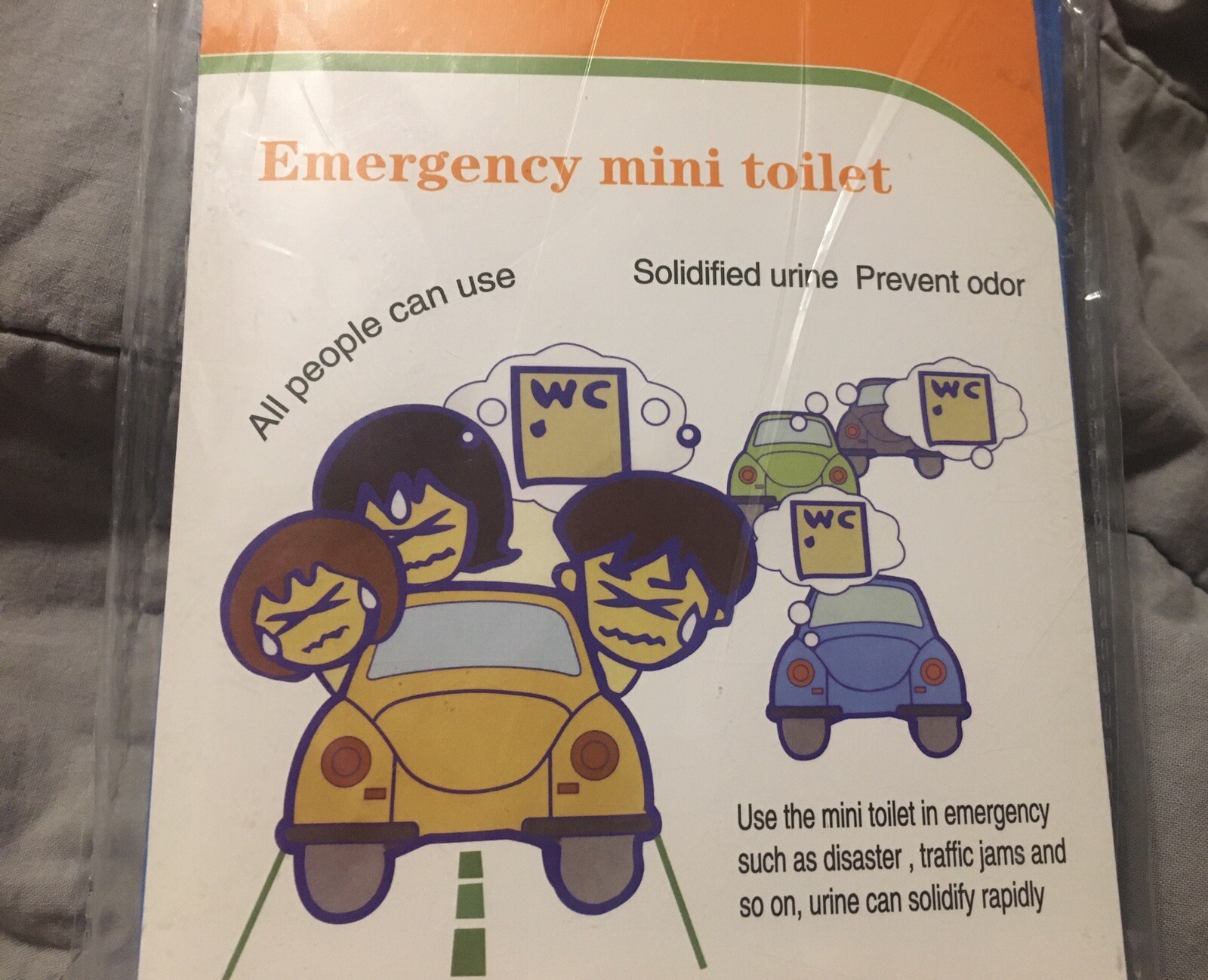 Emergency Mini Toilet Disposable 10x Urine Bags 600cc 8 Pack Male/Female Use New