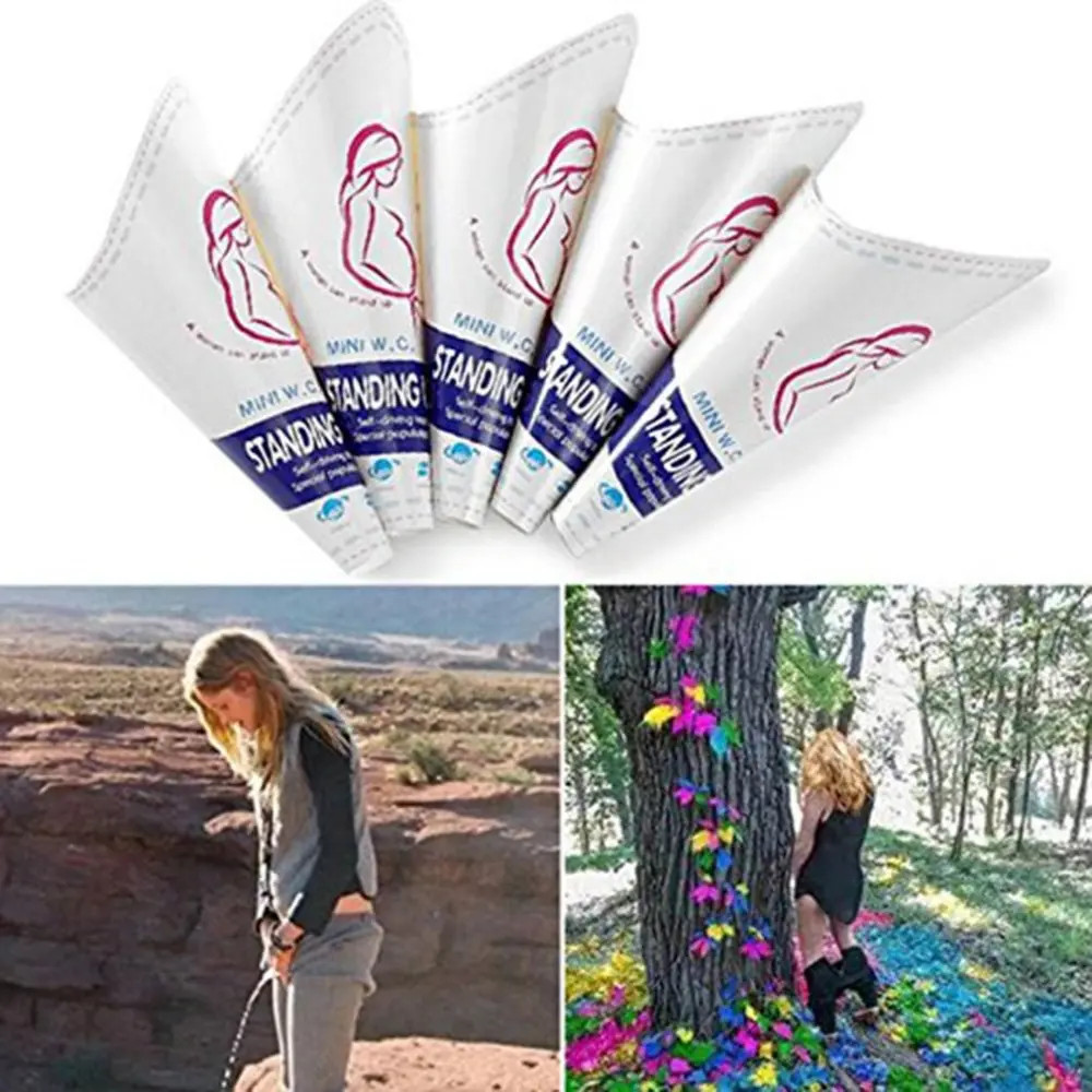10Pc/Lot Disposable Paper Urinal Woman Urination Device Stand up Pee for Camping