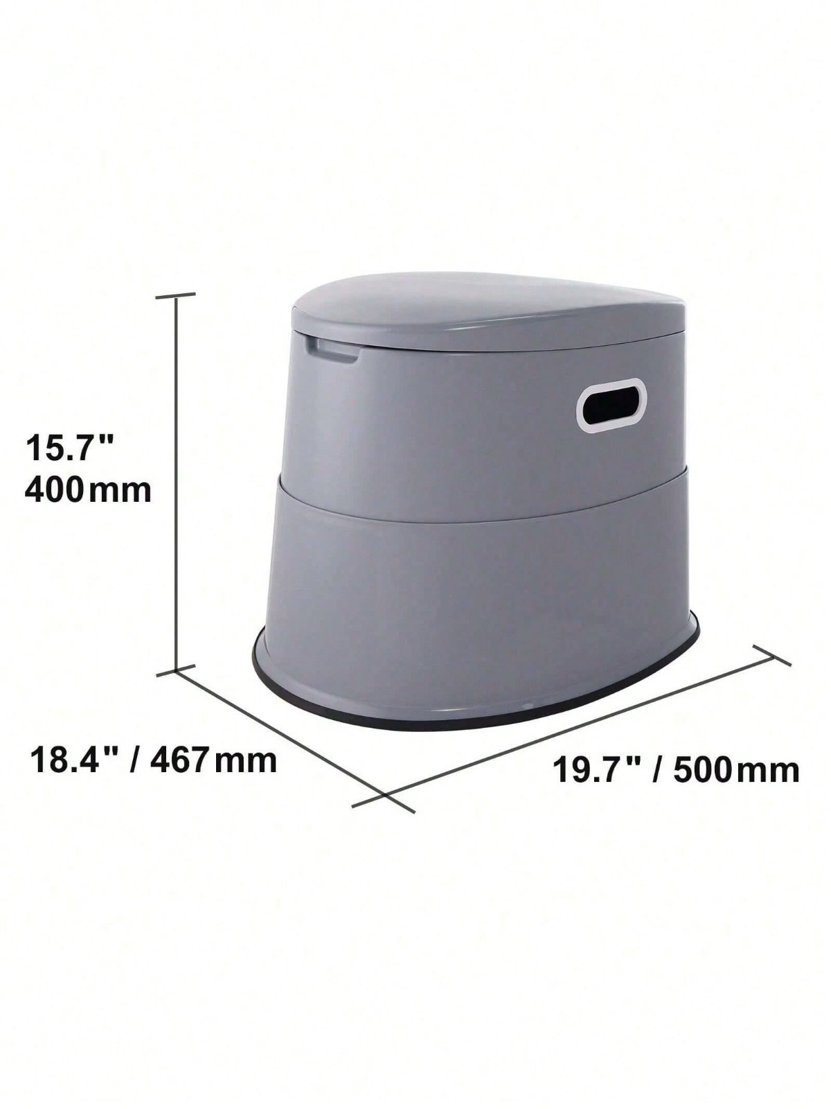 Portable Camping Toilet 1.3 Gal Bucket Paper Holder 300lb