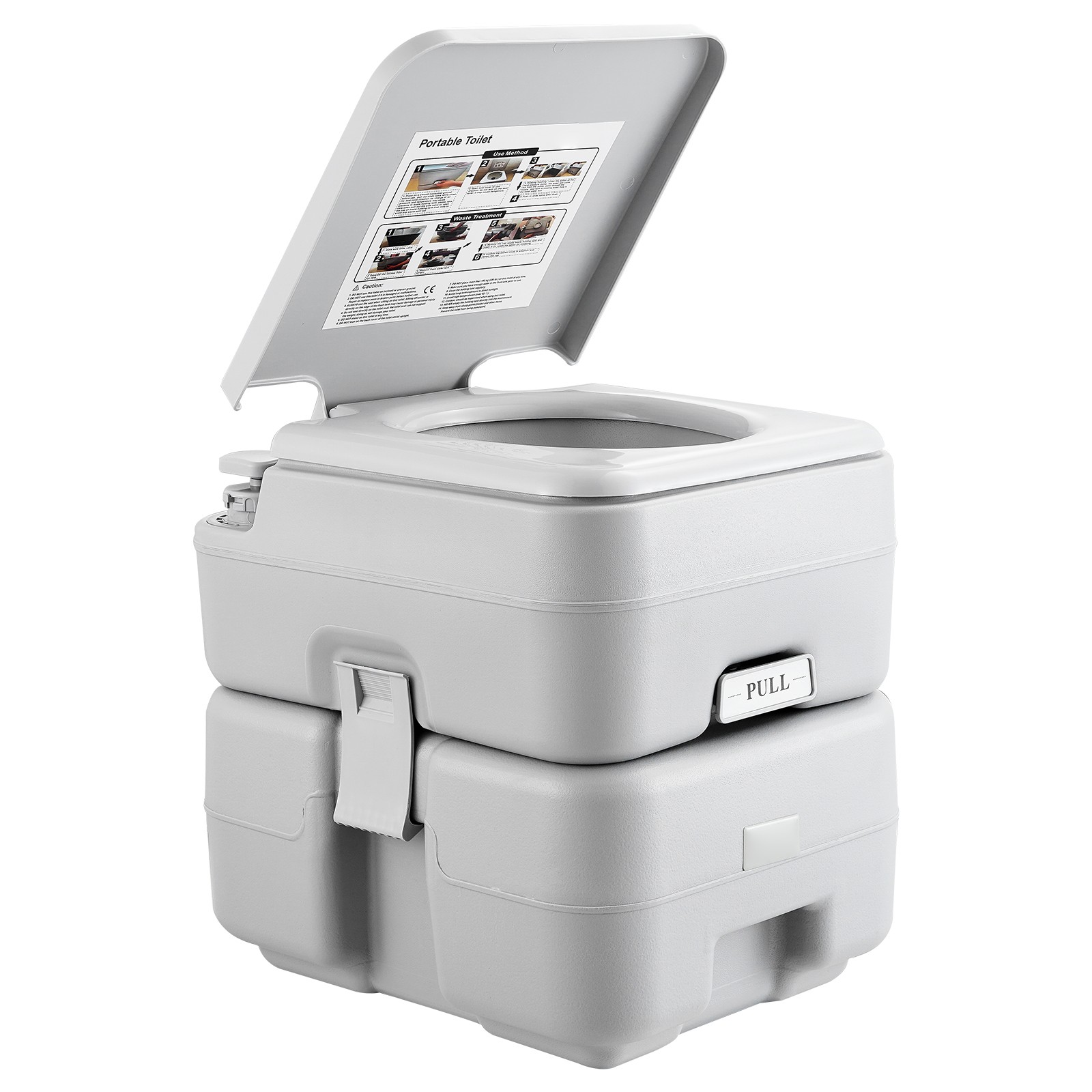 Uimoso Portable 5.3 Gal Travel Toilet with Flush and Carry Bag for Camping