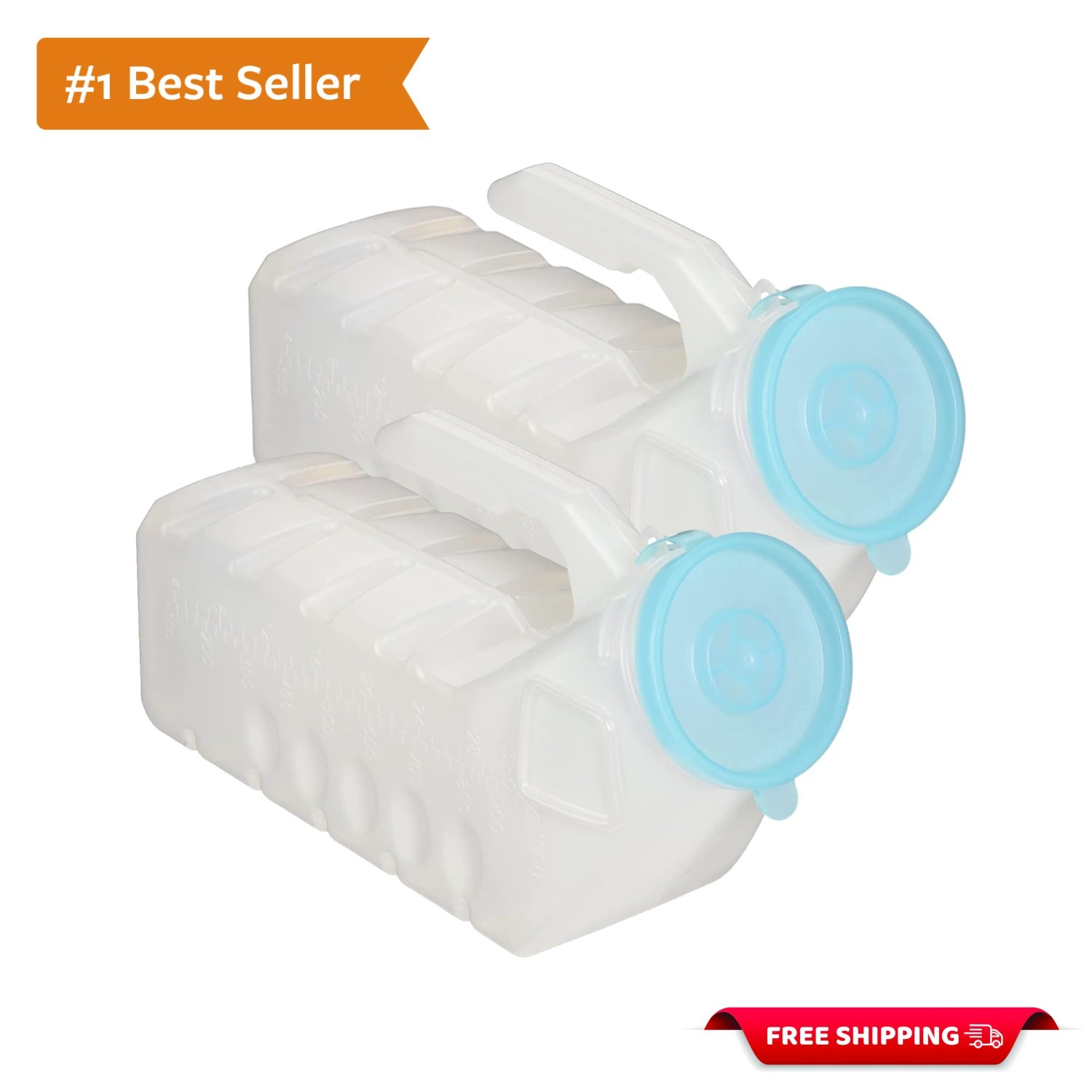 Versatile 2 Pack Male Urinal Bottles – Leak-Proof with Ergonomic Design