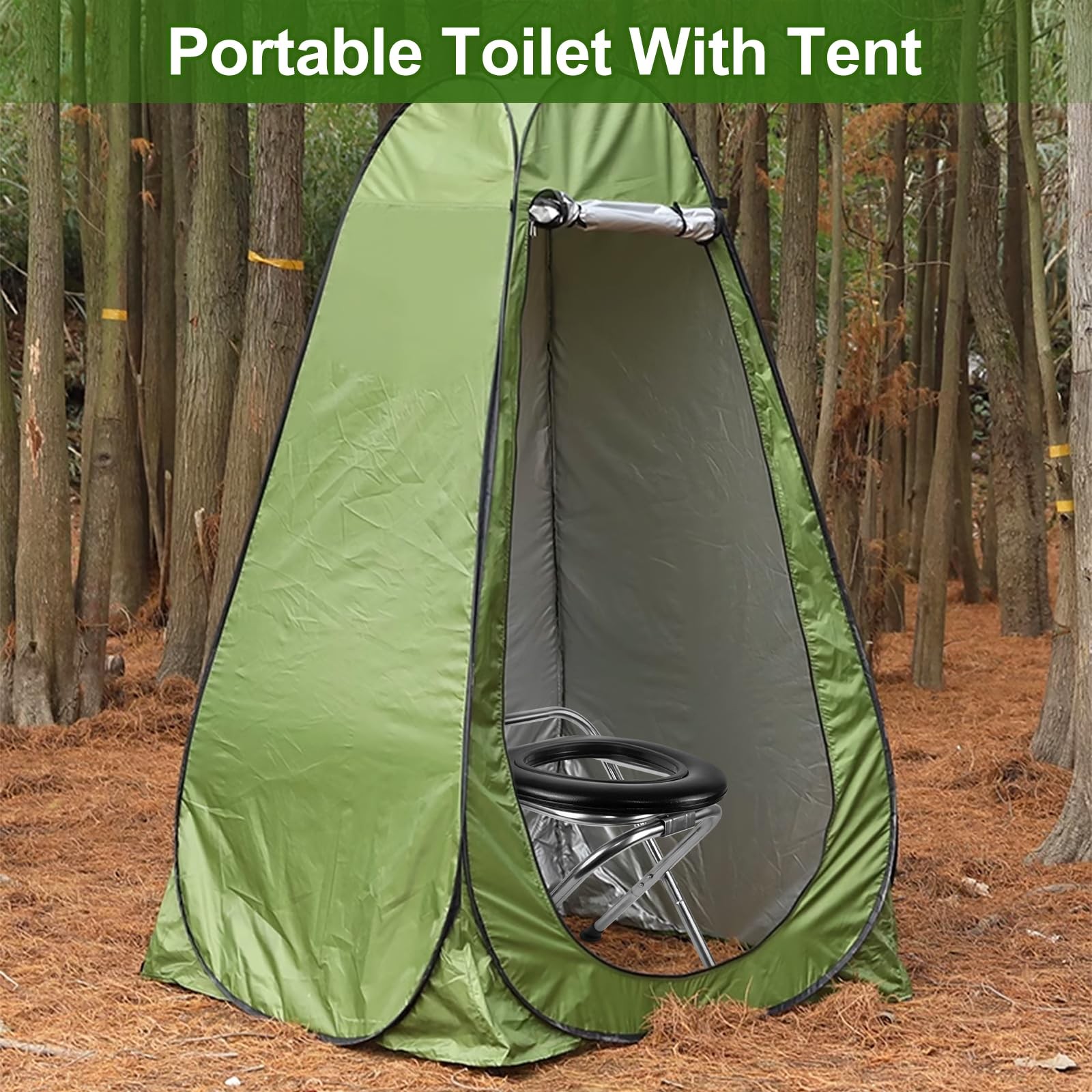 Portable Toilet For Camping 300lbs Weight Capacity Portable Camping Toilet Foldi