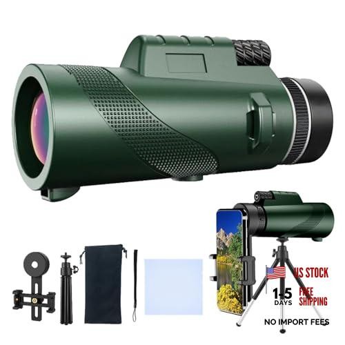 High-Definition 80×100 High-Powered Monocular Telescope for Green