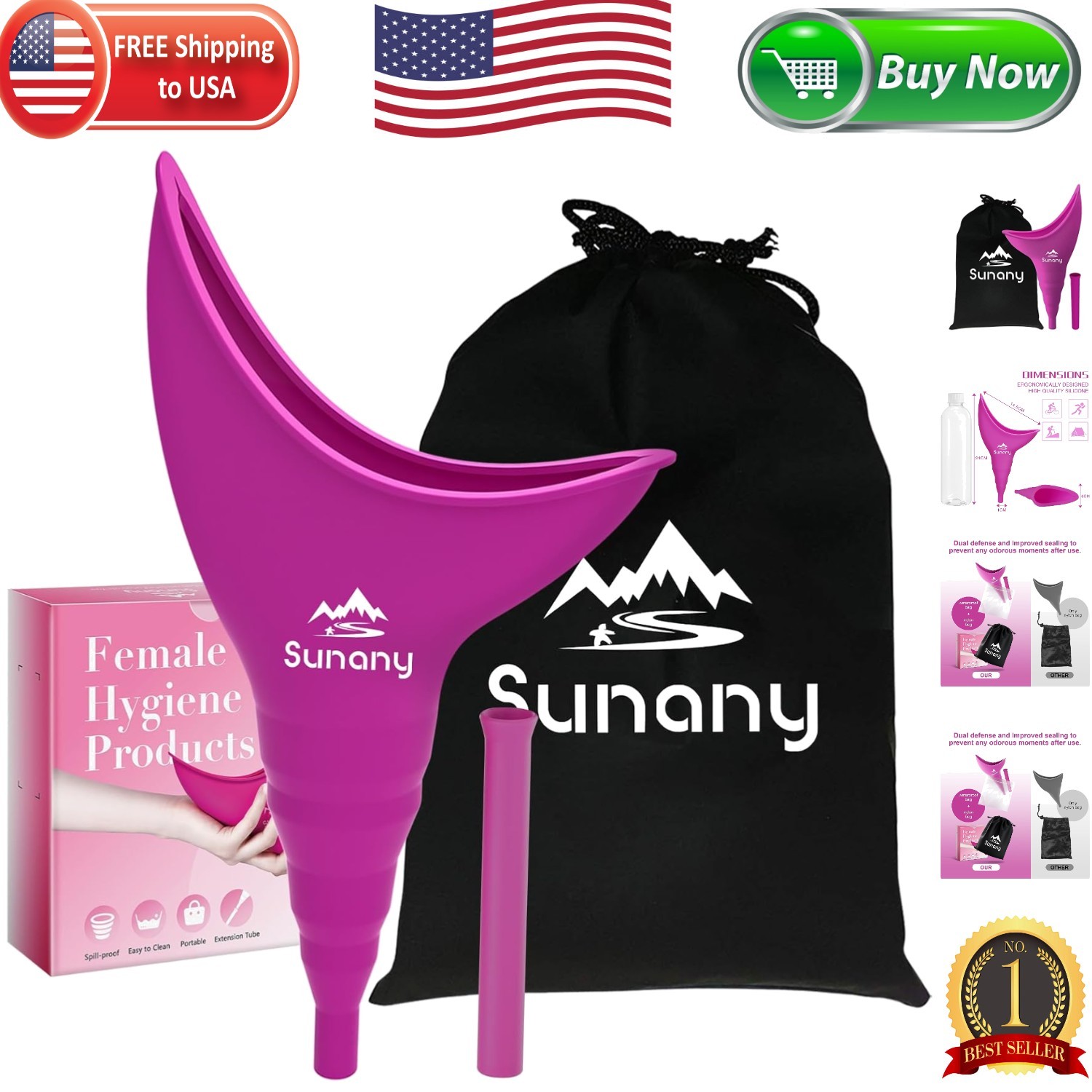 Compact and Lightweight Female Urinal for Easy Use During Outdoor Adventures