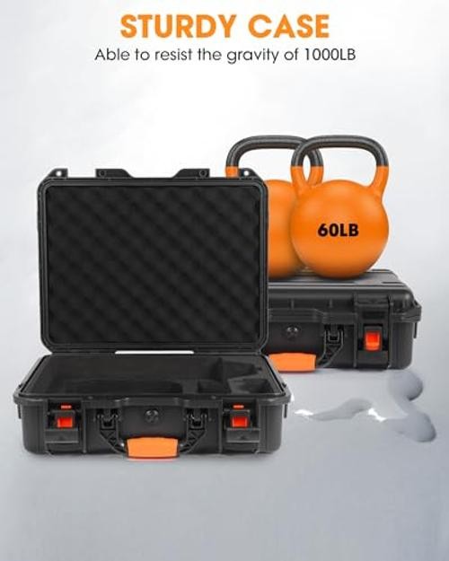 TailWaggers Waterproof Starlink Mini Case – Precision Cut Foam – Orange