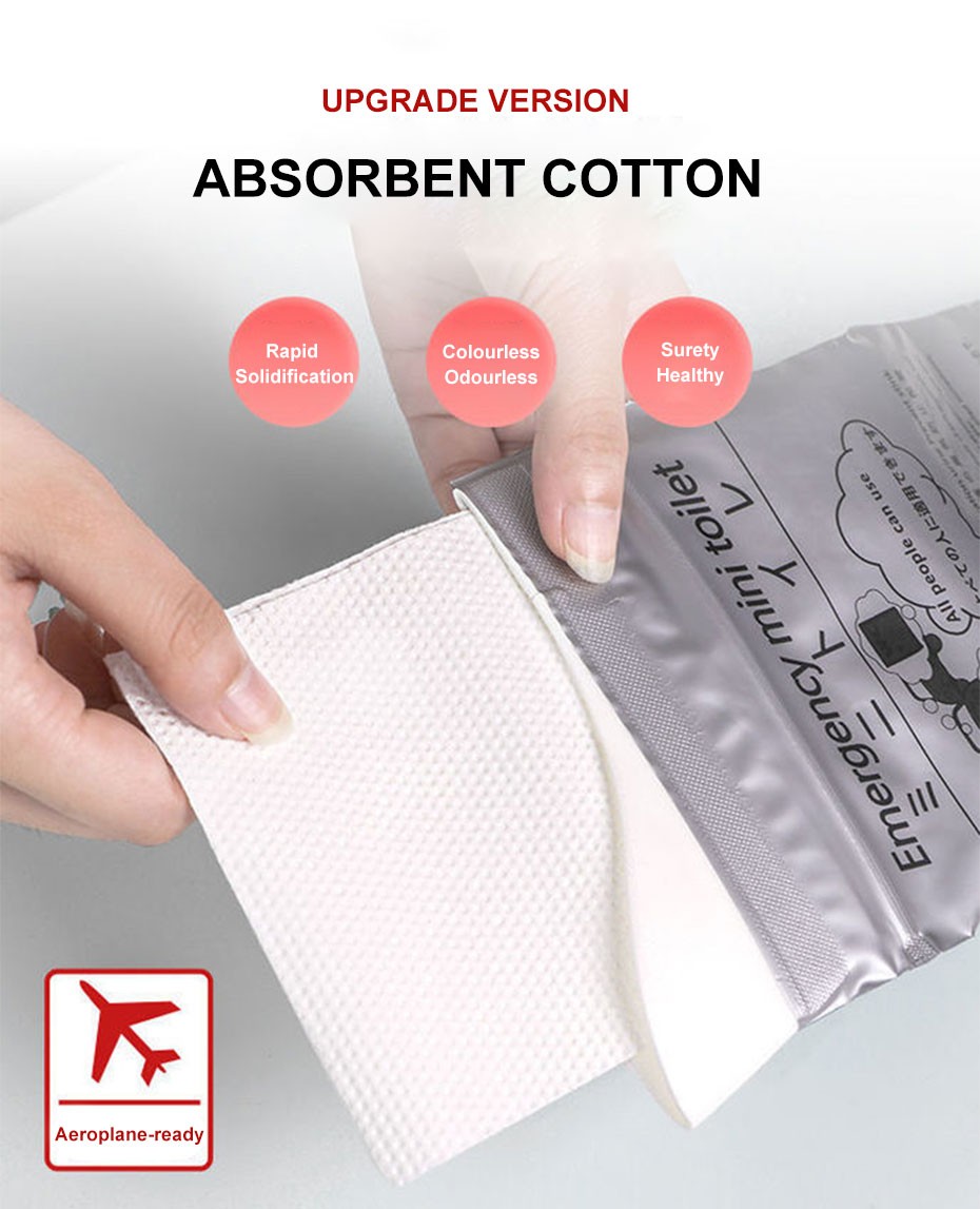 4PCS Car Emergency Urinate Bags 700ml Easy Take Piss Travel Mini Mobile Toilet