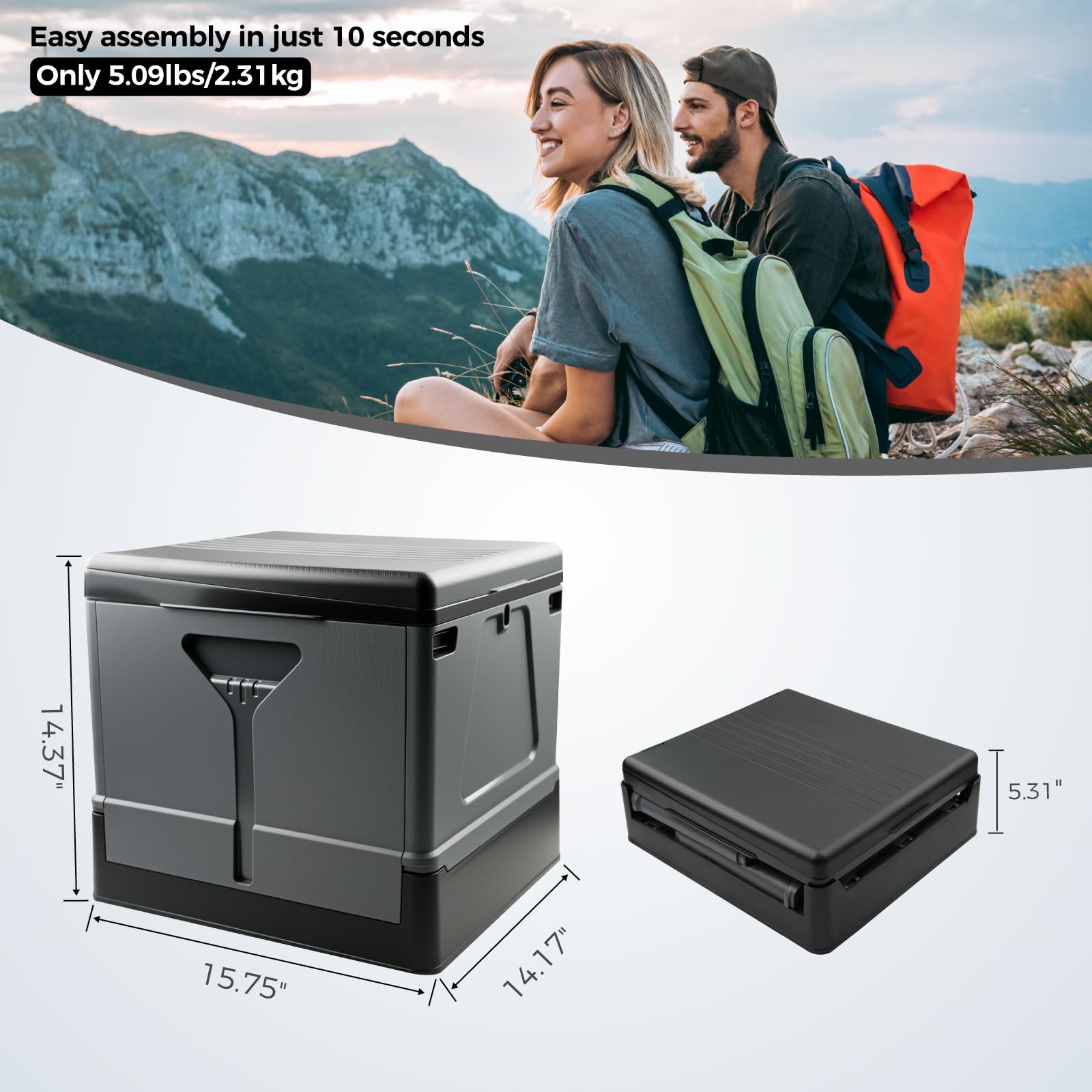 Portable Toilet for Adults & Camping, XL Extra Large Folding Travel Toilet | …