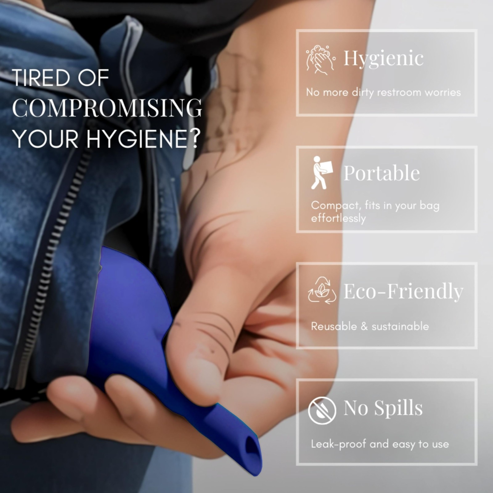 SuAmiga Female Urination Device Collapsible Female Urinal with Waterproof Bag…