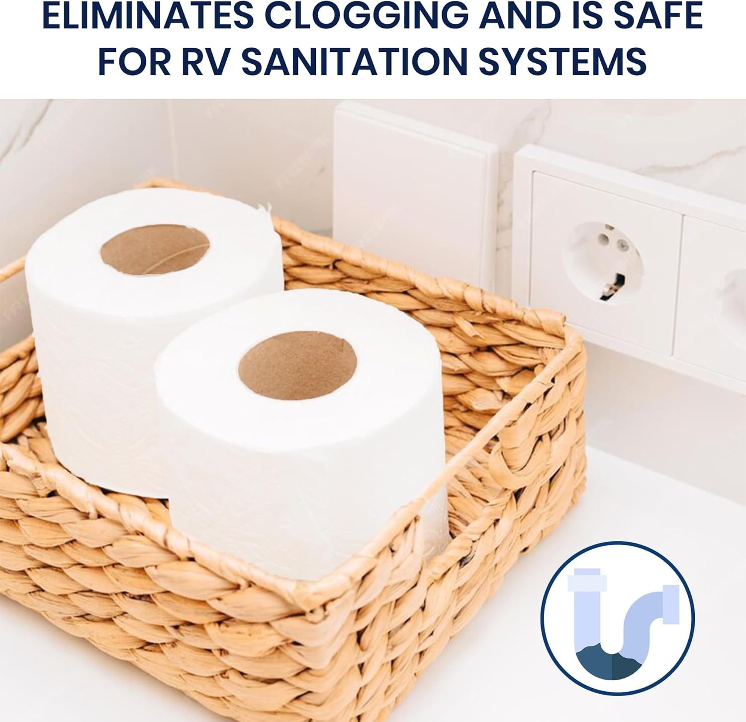 Septic Tank Safe Toilet Tissue for Campers and RVs Biodegradable Marine Toile…