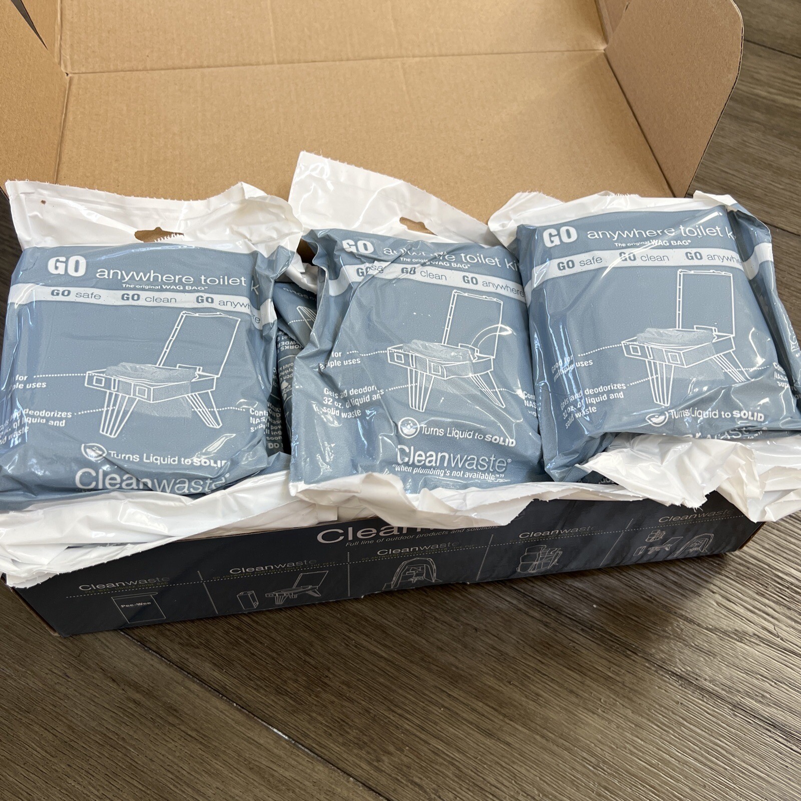 Cleanwaste GO Anywhere Toilet Waste Kits 11 Packs (D019W12 )