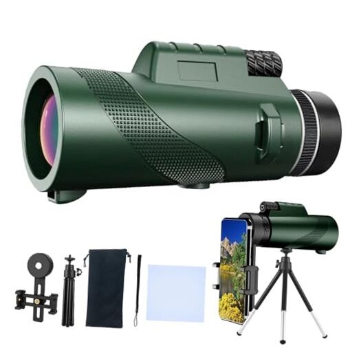 Monocular-Telescope 80×100 High Powered Monoculars High Definition for Green