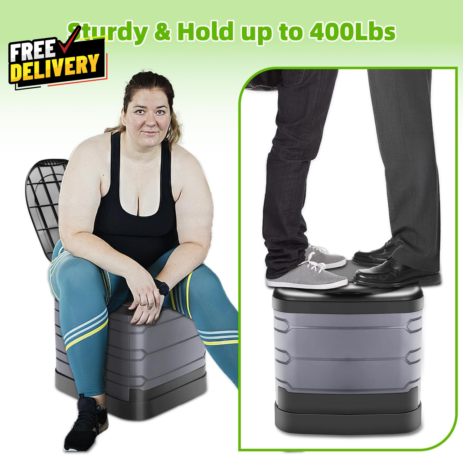 XXL Portable Toilet for Adults 16 Tall Camping Toilet with Lid and Carry Bag H..