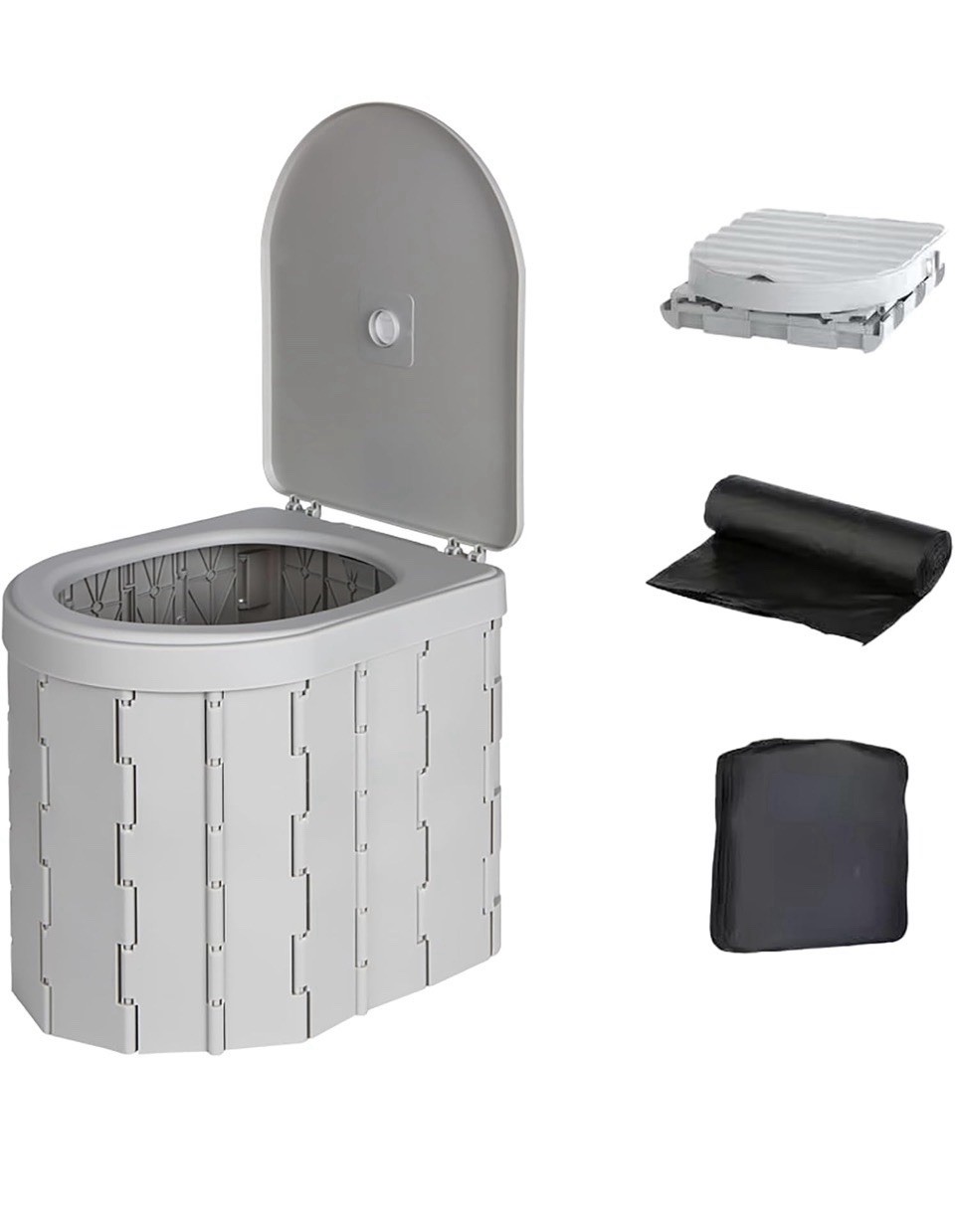 Portable Camping Toilet for Adults – XL Portable Folding Toilet with Lid,Travel