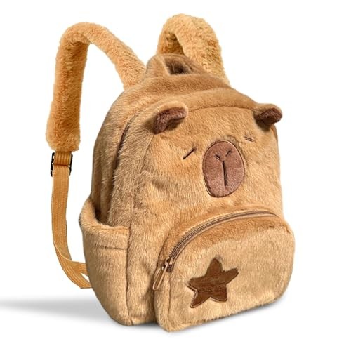 Plush Capybara Backpack – Cute Plush Capybara Backpack – Mochila de Capibara