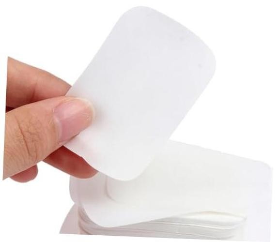 500 Pieces White Portable Disposable Paper Soap Sheets for Travel and Outdoor