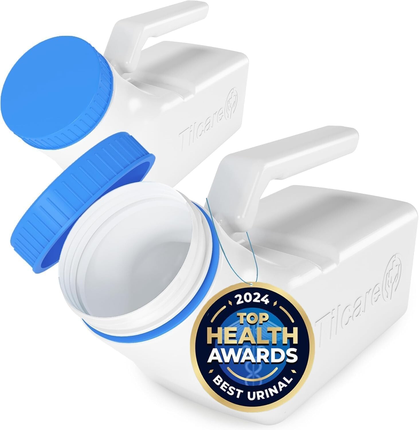 Durable 32oz Male Urinals – Screw-On Lid and Spill Proof Design (2-Pack)