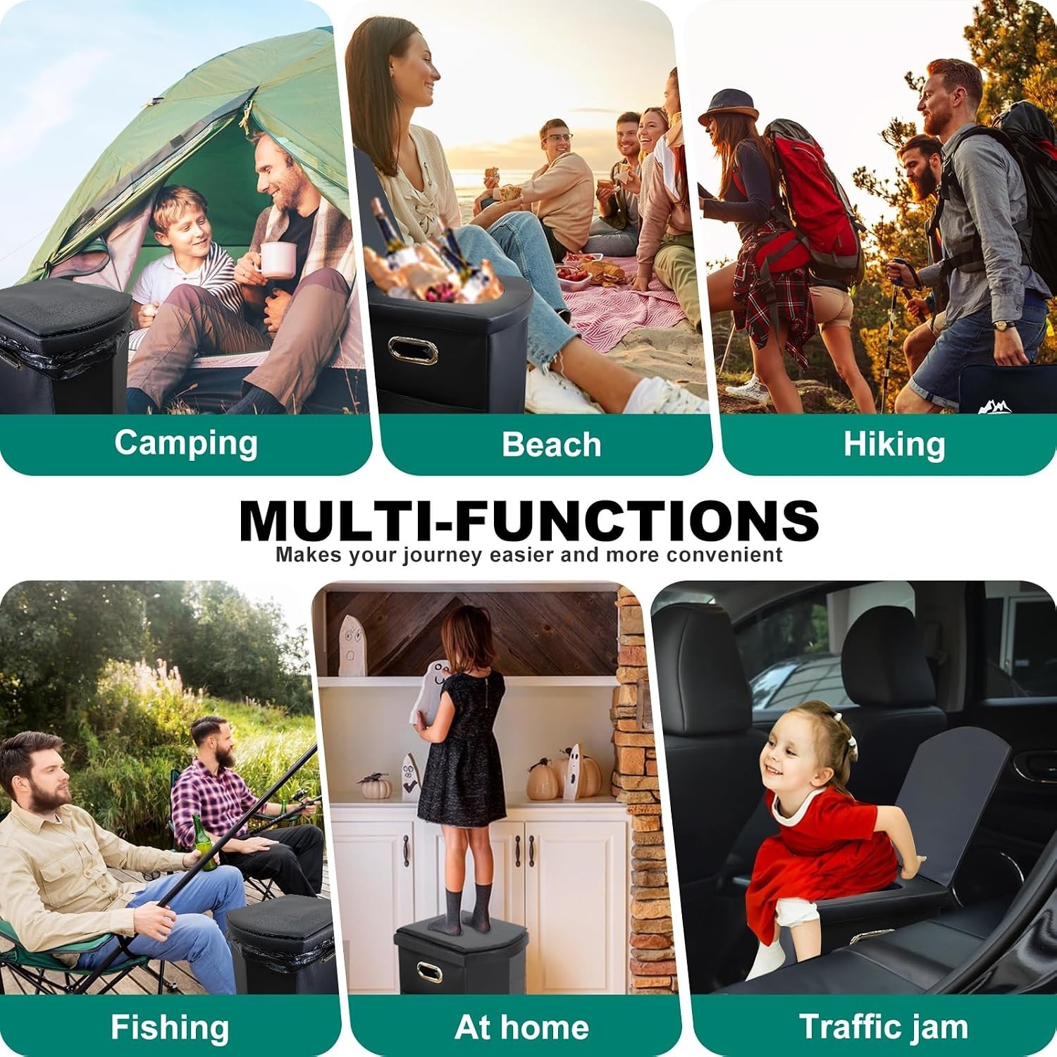Ergonomic Folding Travel Toilet – Portable Solution for Camping Families