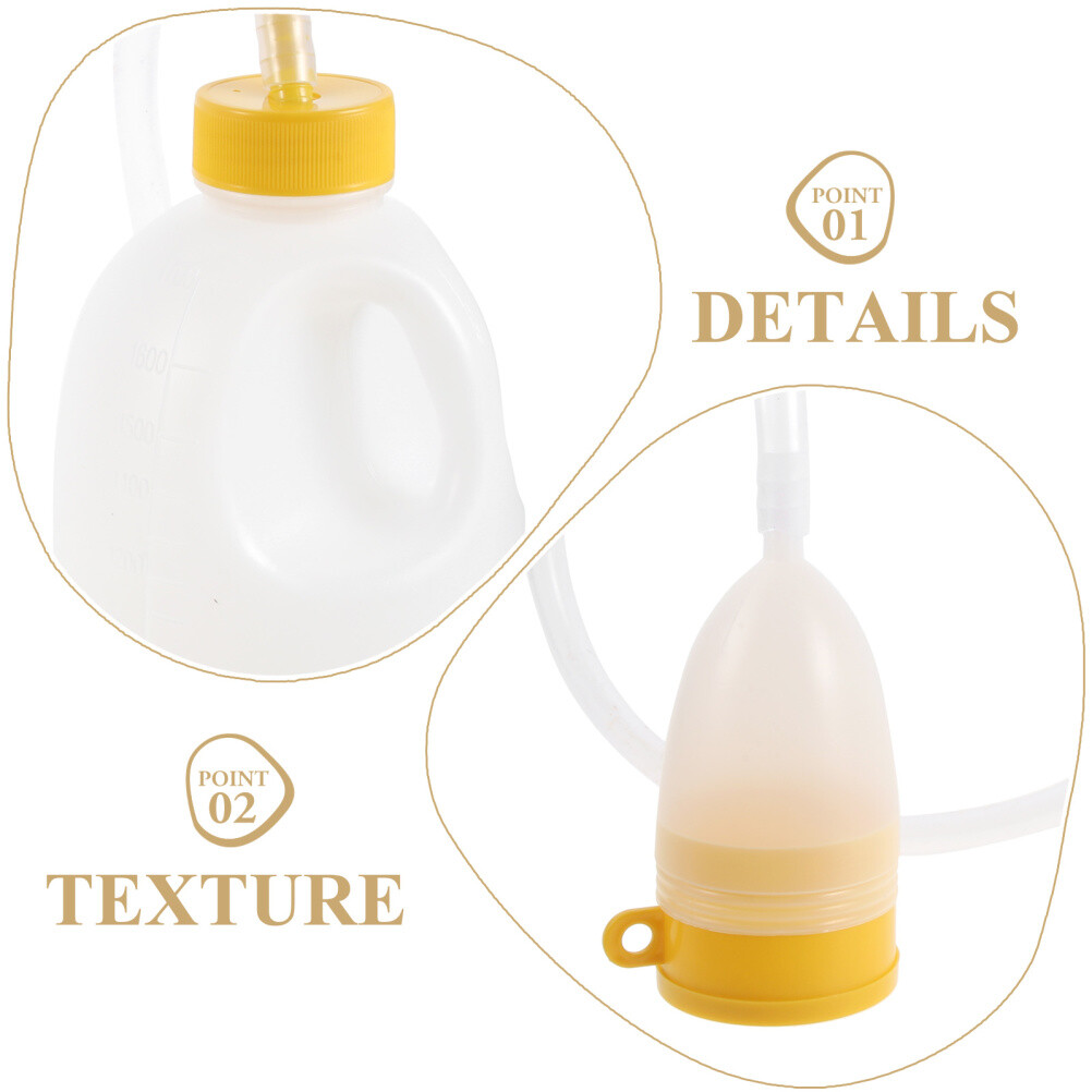 Portable Men’s Urine Bottle with Tube for Travel/Home/Hospital – 1700ML