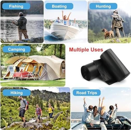 100 Pcs Portable Camping Toilet Bags, Biodegradable Porta Potty Bucket 100PCS