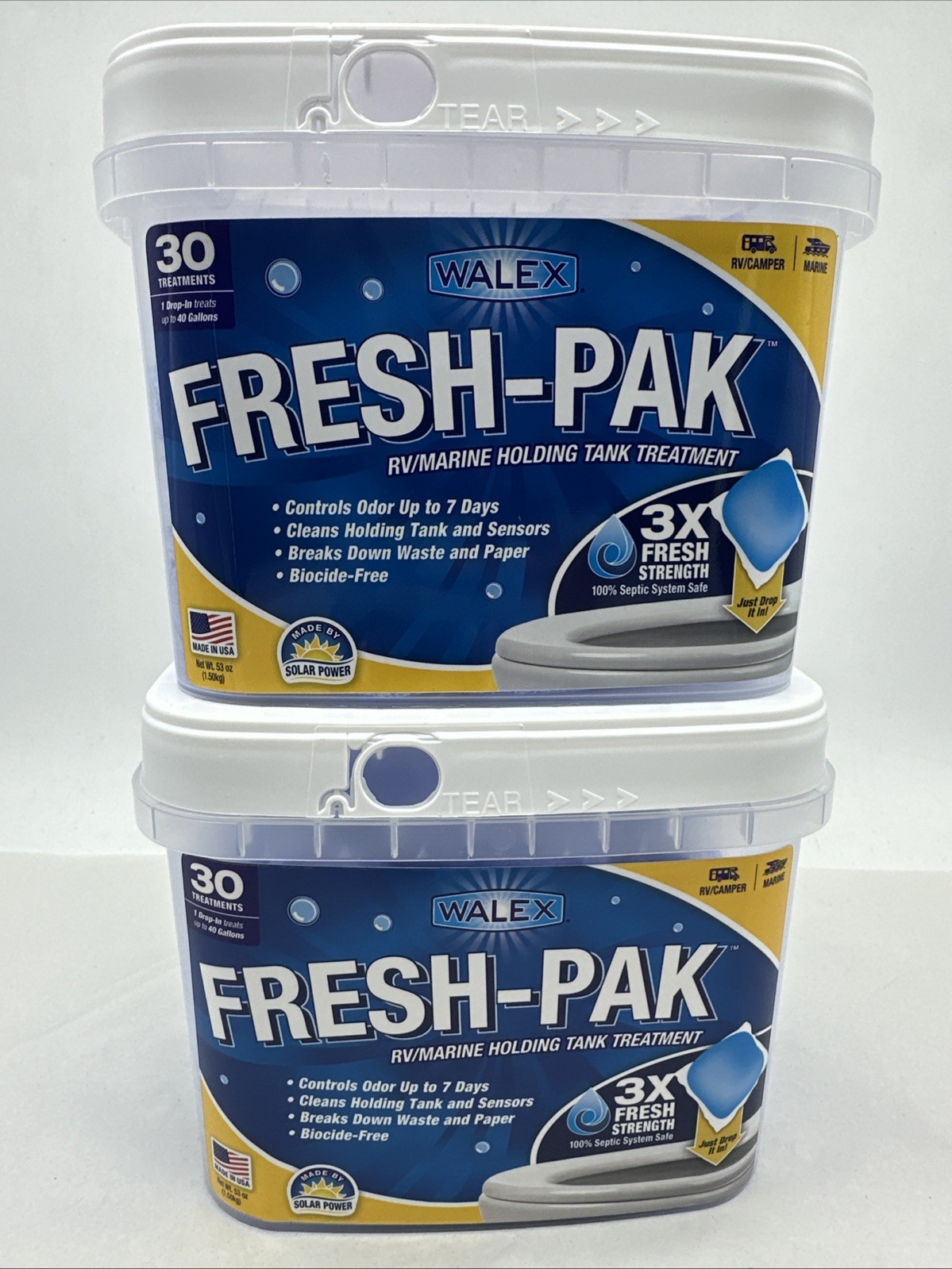 Walex Fresh-Pak Rv/Marine Holding Tank Treatment – Black Water Holding LOT of 2