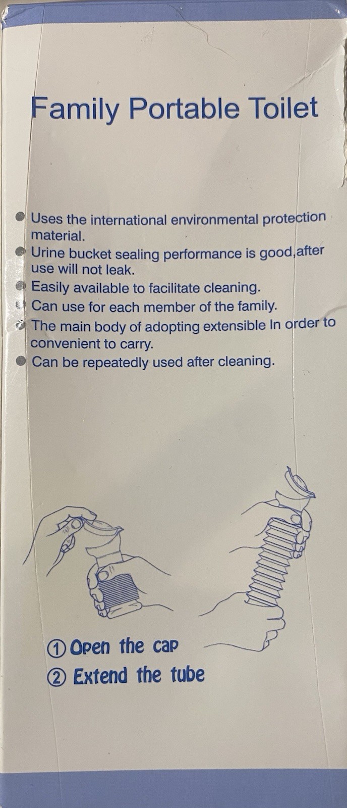 Portable Urinal Bottle 750ml Leakproof Car Travel Pee Bottle Blue